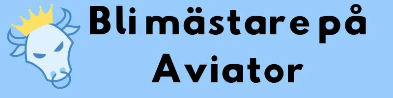 Tjurhuvud med krona och rubriken ”Bli mästare på Aviator”