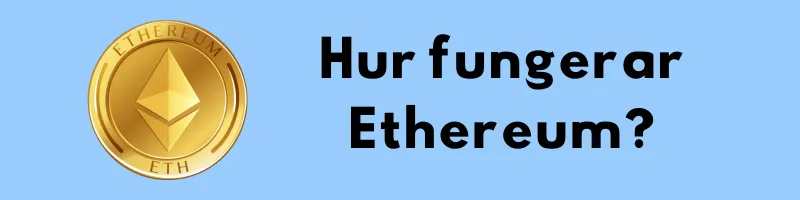 Ethereum-mynt i guld och frågan ”Hur fungerar Ethereum?”