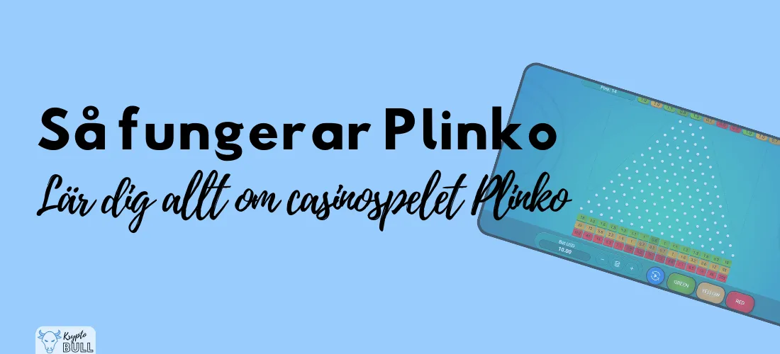 Plinko-spelplan och rubriken ”Så fungerar Plinko: lär dig allt om casinospelet Plinko”