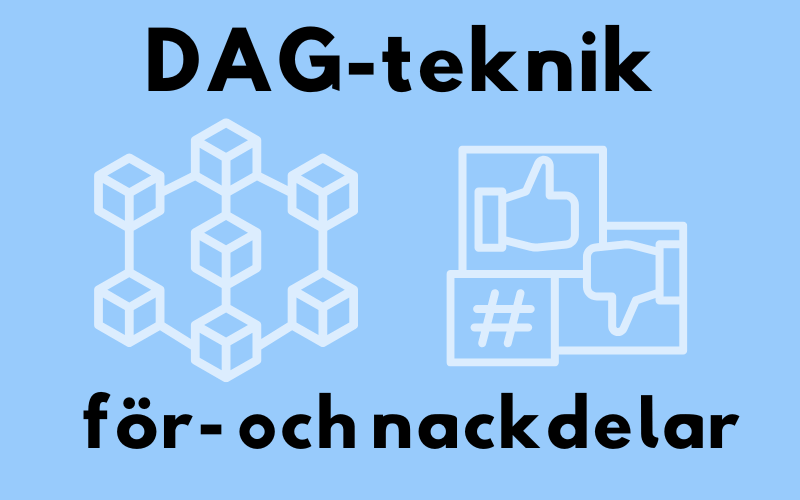 Directed Acyclic Graphs för och nackdelar Illustration av DAG-teknik med symboler för fördelar och nackdelar.