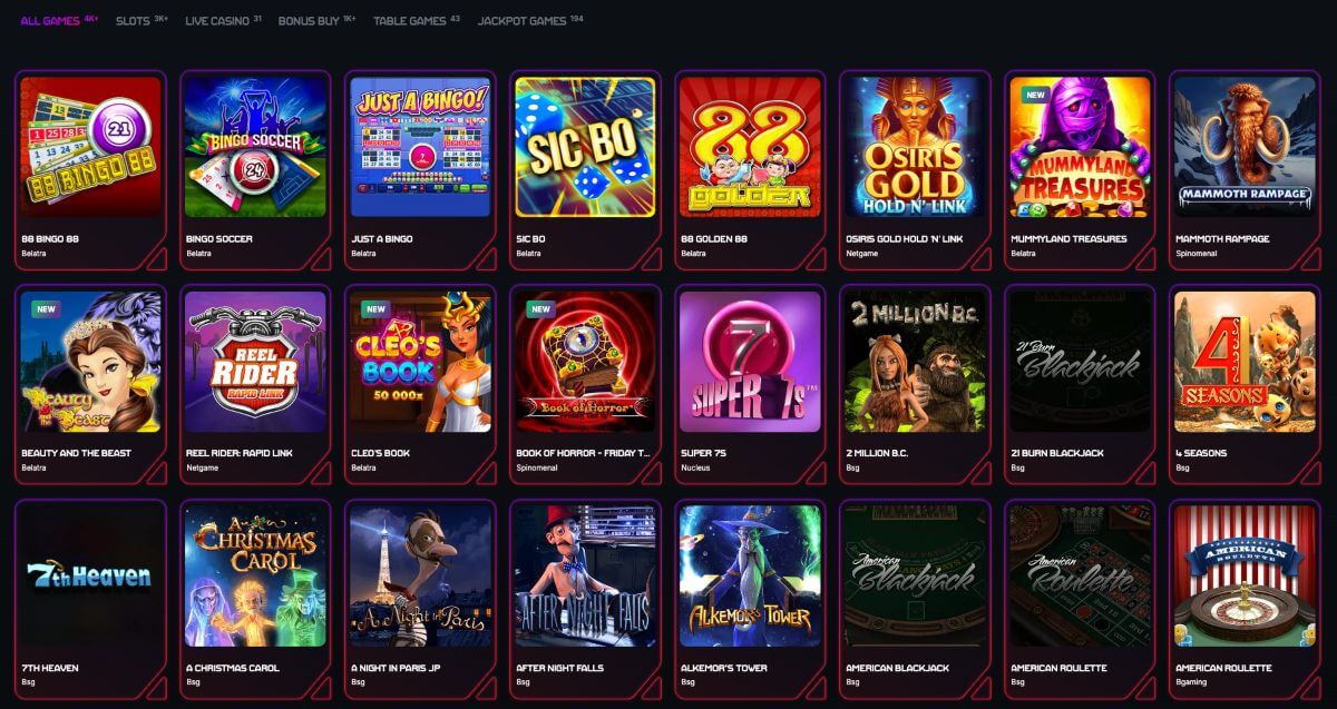 spelutbud på bitstrike krypto casino
